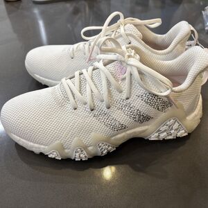 NWT Adidas CodeChaos 22 Spikeless Golf Shoes / White Pink / GX3933 / Size 9 Wmns